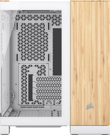 Boitier Mini Tour Micro ATX Corsair 2500X avec panneaux vitrés (Blanc/Marron)