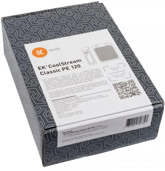 Radiateur pour watercooling Ekwb EK-CoolStream Classic PE 120mm (Noir)
