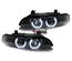 PHARES AVANTS NOIRS FEUX ANGEL EYES EN U CLIGNO LEDS BMW SERIE 5 E39 1995-2003 (05337)