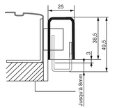 Gâche en applique en U pour carénées EXCLUSIVE gauche blanc - VACHETTE - 14707000