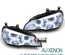 PHARES CHROME ANNEAUX LED 3D AU XENON AVEC FEUX DE VIRAGE BMW X5 E70 2007-2010 PH1 (05622)