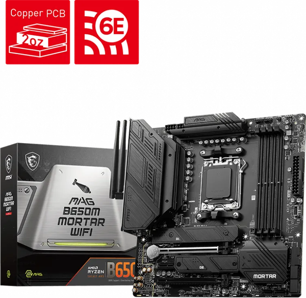 Carte Mère MSI Mag B650M Mortar WiFi (AM5) Micro ATX