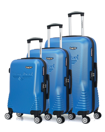AMERICAN TRAVEL - Set de 3 Valises DC 75 cm 4 Roues