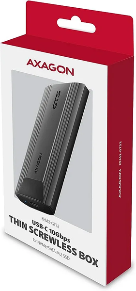 Boitier externe USB 3.2 Axagon EEM2-GTS2 - S-ATA/NVMe M.2 Type 2280 (Argent)