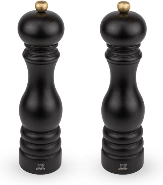 Duo de moulins à poivre et à sel Peugeot Bois chocolat H22cm