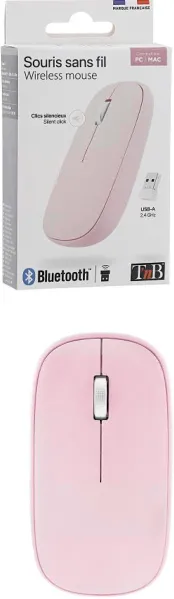 Souris sans fil Bluetooth T'nB Color (Rose) 