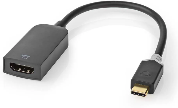 Câble adaptateur Nedis USB-C vers HDMI 1.4 - 20cm M/F (Noir)