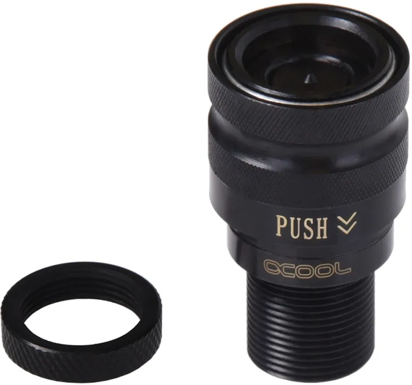 Raccord autobloquant Alphacool Eiszapfen Quick Coupling Femelle G1/4 (Noir)