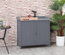 Armoire de jardin table de rempottage 2 en 1 bois gris