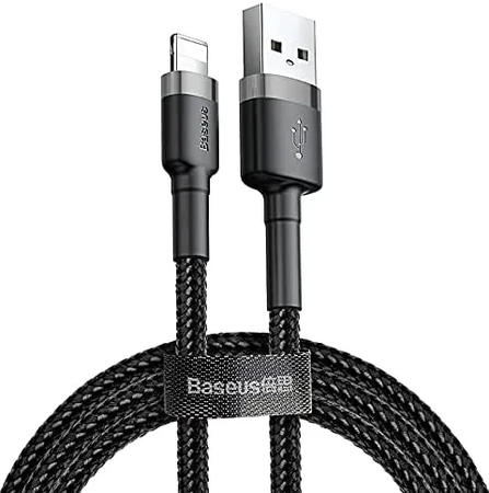 Cable Baseus Cafule Lightning vers USB Type A - 2m (Noir/Gris)