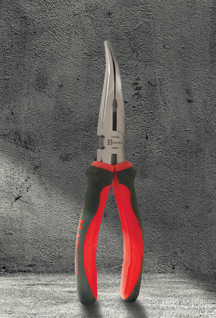 Pince à bec demi-rond coudé 200mm - HANGER - 231005