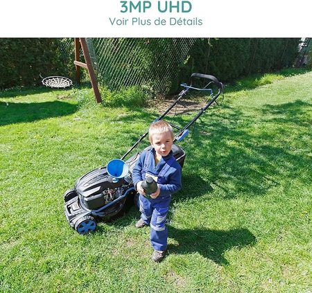 BOIFUN Caméra Surveillance WiFi Extérieure 2K sans Fil avec Panneau Solaire – Vision Nocturne Couleur, IP65, Détection Intelligente – Modèle 2025