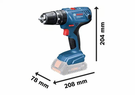 Perceuses-visseuses à percussion 18V GSB 18V-21 Professional + 2 batteries 2Ah + chargeur + coffret L-CASE - BOSCH - 06019H1109