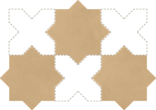 KASBAH STAR FAWN - Carrelage étoile à tacos 16,8x16,8 cm