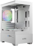 Boitier Mini Tour Micro ATX Gamdias Aura GC9M RGB avec panneaux vitrés (Blanc)