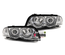 2 PHARES FEUX AVANTS CHROME ANGEL EYES LED BMW SERIE 3 E46 5 PORTES 1998-2001 (10344)