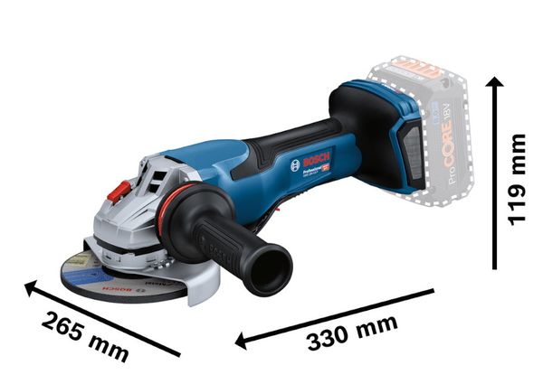 Meuleuse d'angle 18V GWS 18V-15 P (sans batterie ni chargeur) en coffret L-BOXX - BOSCH - 06019H6A01