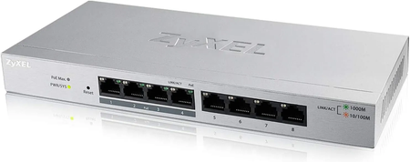 Switch réseau ethernet Gigabit Zyxel GS1200-HP v2 - 8 ports dont 4x PoE