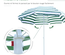 Parasol inclinable octogonal Ø 180 cm vert blanc rayé