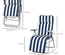 Lot de 2 chaises longues pliables bleu blanc