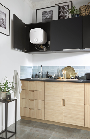 Chauffe-eau électrique 30L carré sur évier ODEO - ATLANTIC - 831232