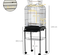 Cage à oiseaux volière amovible sur roulettes avec accessoires