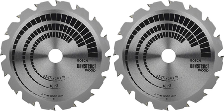 Kit 2 lames scie circulaire pour bois 235x30/25,8mm - BOSCH - 2608644656