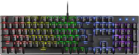 Clavier Gamer mécanique (Brown Switch) Mars Gaming MK422 RGB (Noir)