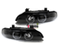 PHARES AVANTS NOIRS FEUX ANGEL EYES EN U CLIGNO LEDS BMW SERIE 5 E39 1995-2003 (05337)