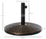 Pied de parasol rond poids net 25 Kg noir bronze