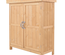 Armoire de jardin sur pied 2 portes étagère toit bitumé relevable