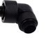 Raccord rotatif coudé à compression pour Tube Ø16mm - G1/4 Alphacool Eiszapfen (Noir)