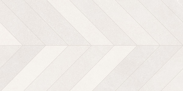SEINE RILSE  BLANCO  - Carrelage aspect pierre chevron 60x120 cm grand format
