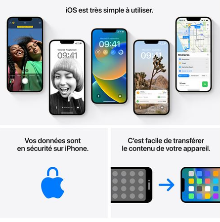 Apple iPhone 13 6,1 5G 128 Go Double SIM Noir Minuit