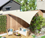 Voile d'ombrage triangulaire 4 x 4 x 4 m crème