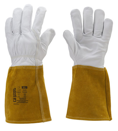 Gants de soudeur EUROWELD 100 TIG fleur caprin manchette croute 15cm taille 9 - COVERGUARD - 1WEL100009
