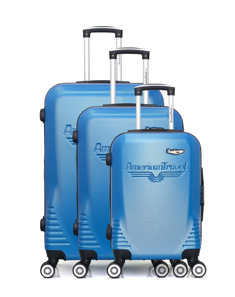 AMERICAN TRAVEL - Set de 3 Valises DC 75 cm 4 Roues