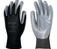 Gant tricoté polyester EUROTECHNIQUE enduit nitrile noir/gris T8 - COVERGUARD - 1NIBB08