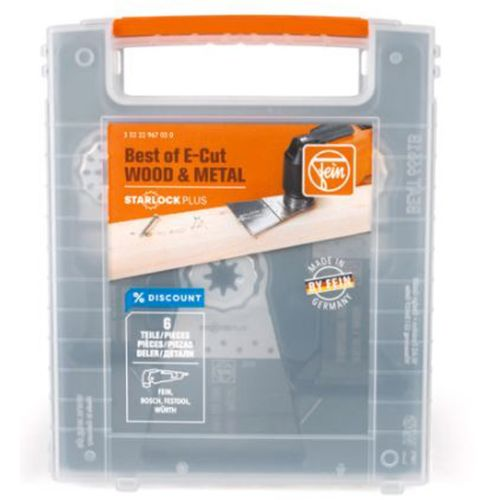 Coffret de 6 lames de scie Best of E-Cut StarlockPlus pour bois et métal de 28 à 44mm - FEIN - 35222967030
