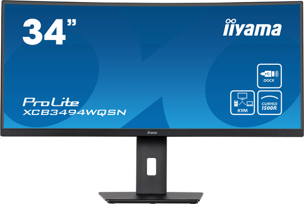 Ecran incurvé 34" Iiyama ProLite XCB3494WQSN-B5 UWQHD (Noir) 120Hz