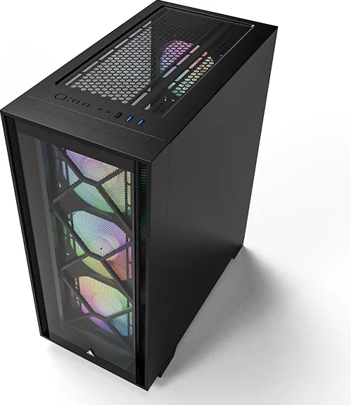 Boitier Moyen Tour ATX Montech Air 1000 Premium avec panneau vitré (Noir)