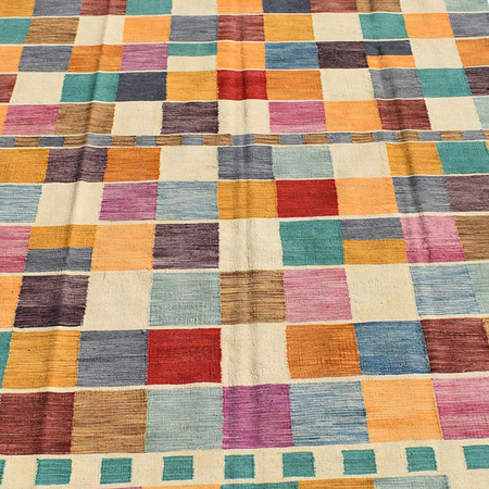 Tapis kilim tissé main en laine PESHAWAR F