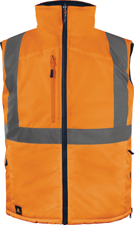 Gilet sans manche réversible HV orange/bleu marine TS - DELTA PLUS - FIDJ3HVORPT