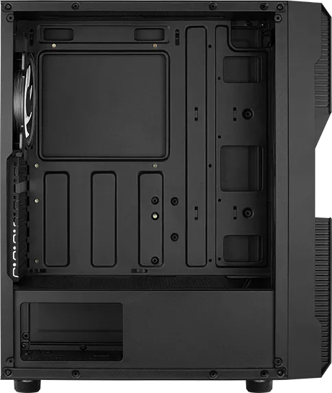 Boitier Moyen Tour ATX AeroCool Menace Saturn F RGB avec panneau vitré (Noir)