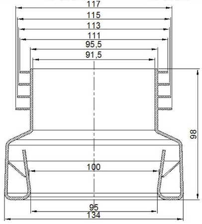 Manchette PVC droite - GARIS - W09-MD-WC