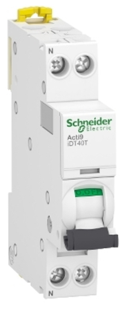Disjoncteur modulaire ACTI9 iDT40N 1P+N 32A 6000A / 10kA - SCHNEIDER ELECTRIC - A9P34632