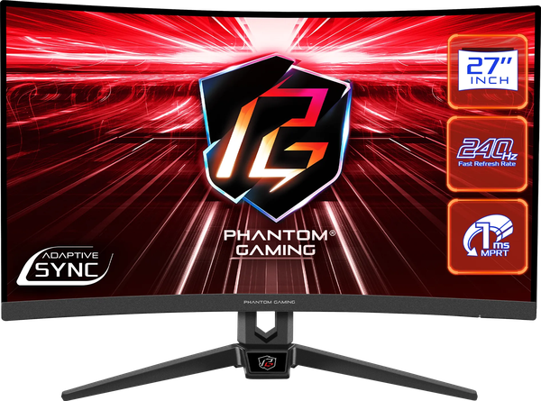 Ecran incurvé 27" ASRock Phantom Gaming PG27F15RS1A Full HD (Noir) 240Hz