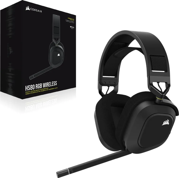 Casque Gamer sans fil Corsair HS80 RGB (Noir)