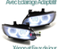 PHARES FEUX CELIS NOIRS LEDS EN U AVEC FEUX DE VIRAGES BMW SERIE 3 E92 & E93 COUPE CABRIOLET (04763)