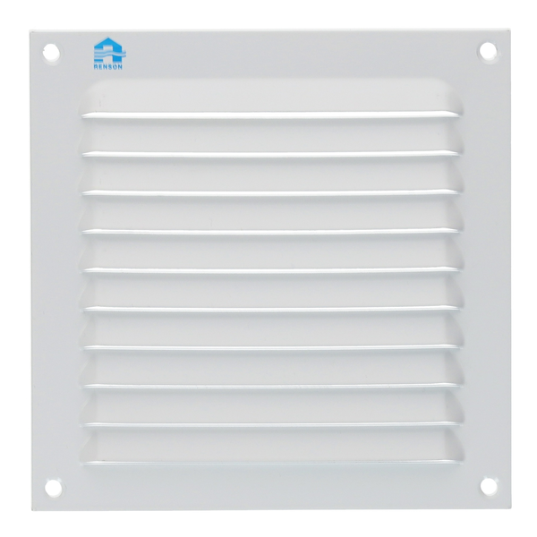 Grille à persienne 436 largeur 150mm hauteur 150mm époxy blanc RAL 9010 - RENSON - 16252